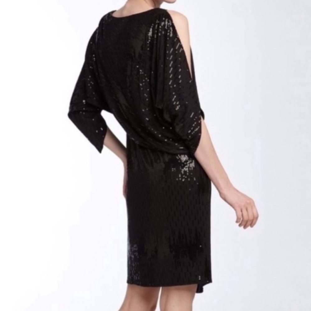 David Meister Black Sequin Dress